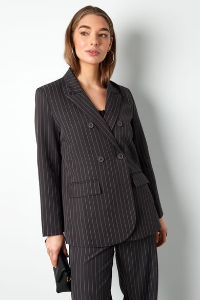 Pinstripe Blazer - Grey h5 Picture3